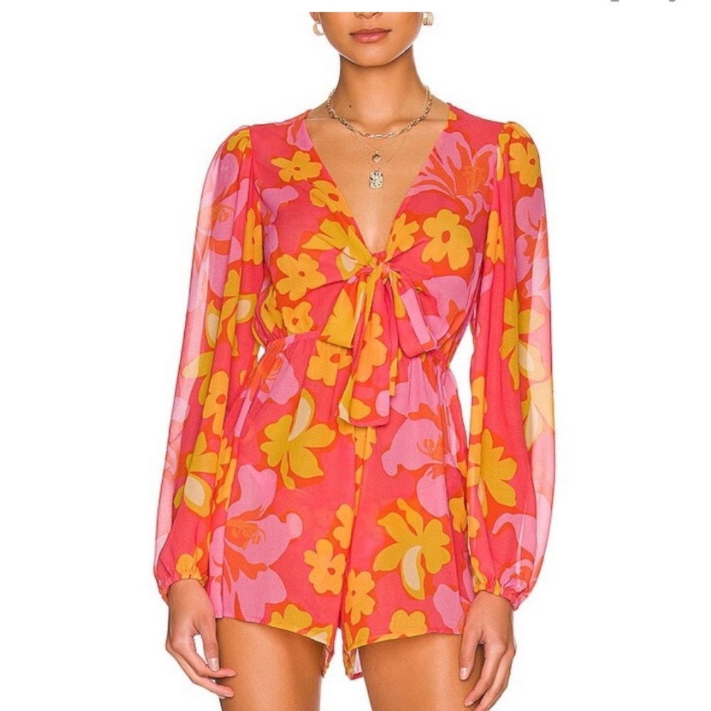 Beach Riot Lori Romper in Hula Hibiscus